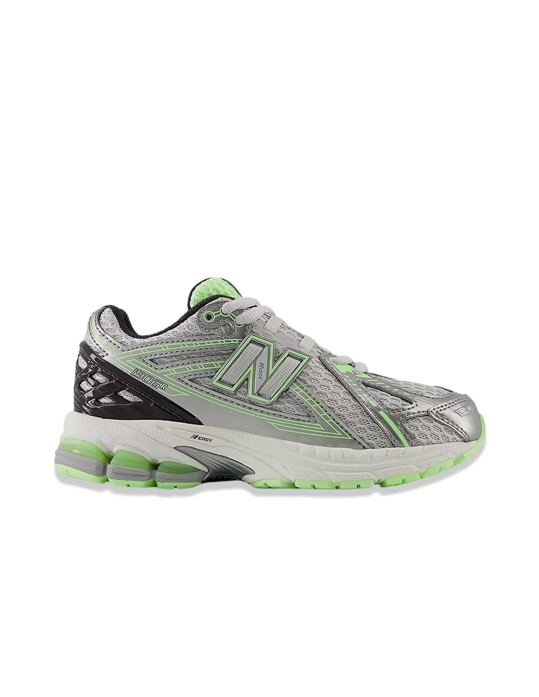 New Balance 1906R Argent foncé métallisé à la menthe